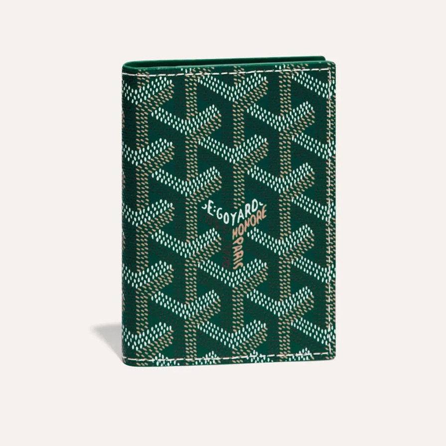Goyard Saint-Marc Card Wallet Green With White Goyardine